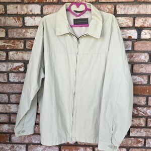NATURAL LIFE Men's Light Tan Zip-Front Shirt Jacket